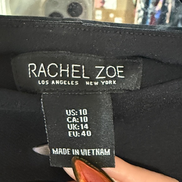 Rachel Zoe Elegant Black Pleated Pull-On Women's Trousers - Picture 2 of 6